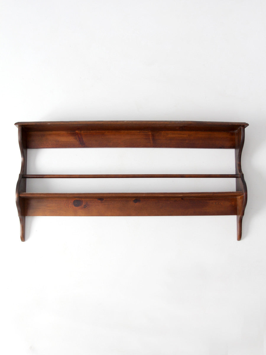 vintage wood wall rack