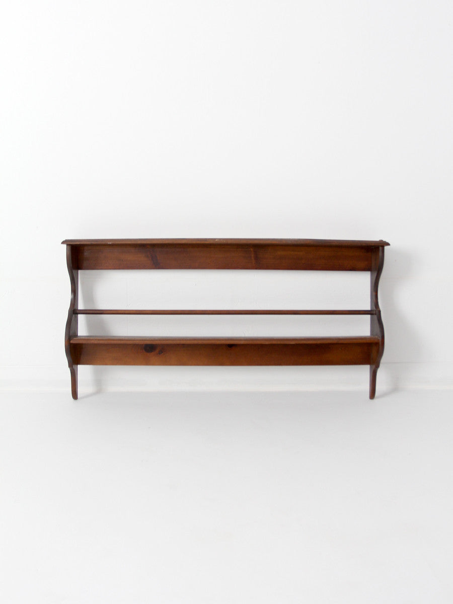 vintage wood wall rack