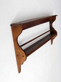 vintage wood wall rack
