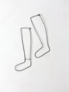 antique children's sock stretcher displays