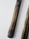 vintage silver plate dinner knife set