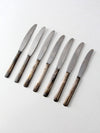 vintage silver plate dinner knife set