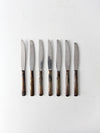 vintage silver plate dinner knife set