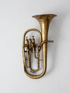 vintage brass baritone horn H. Lomar Pari