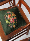 antique ladder back chairs with needlepoint upholstery