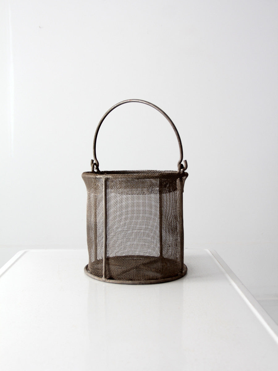 vintage wire mesh basket