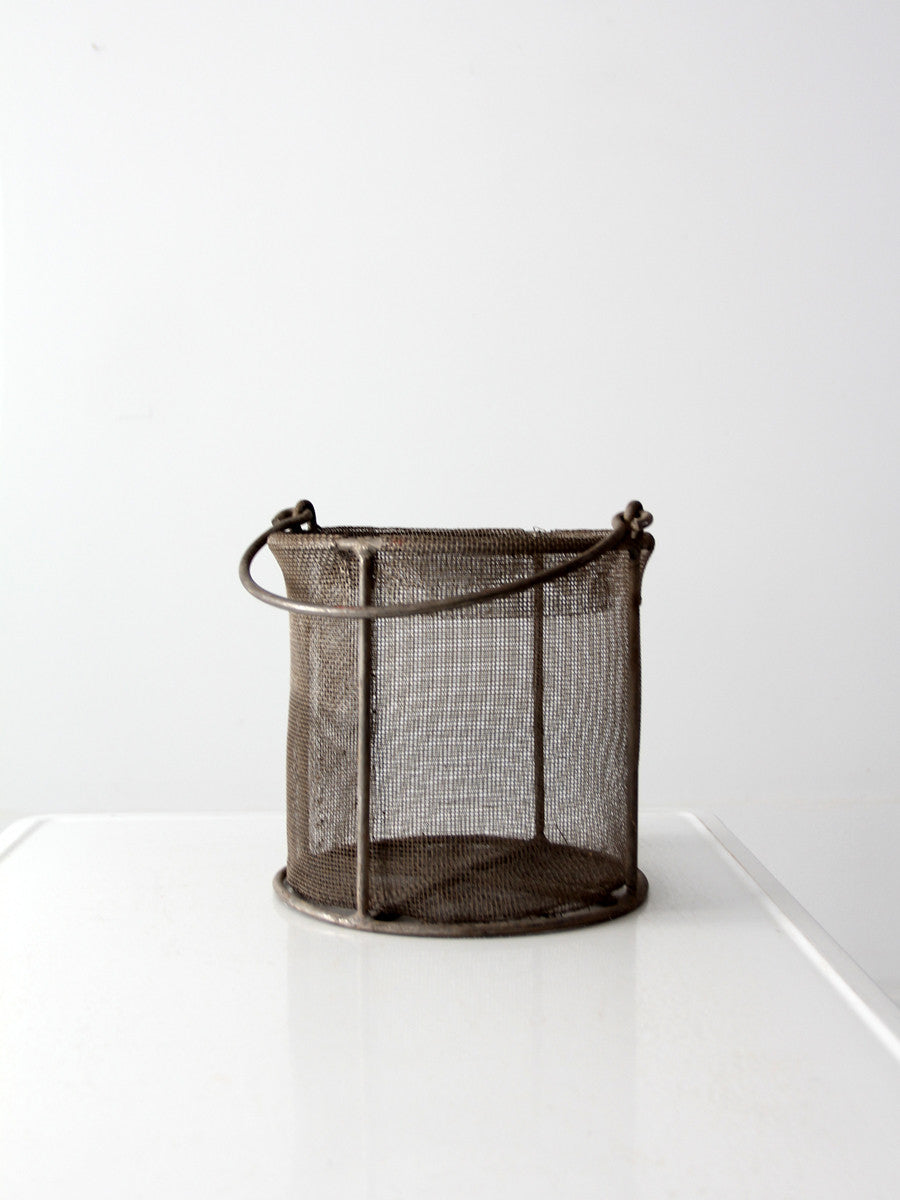 vintage wire mesh basket