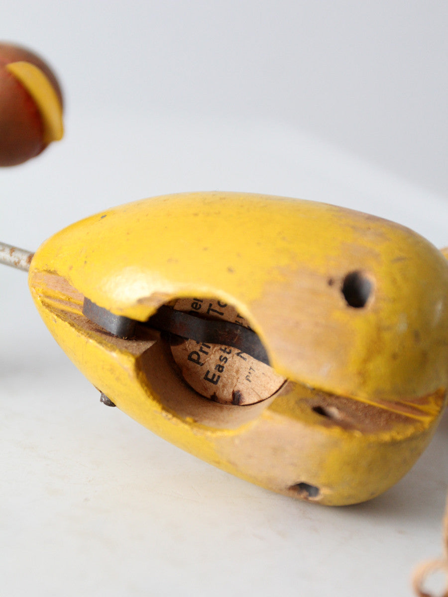 vintage early 50s Fisher Price "quacky duck and family" pull toy