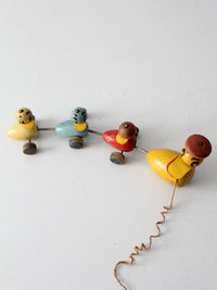 vintage early 50s Fisher Price "quacky duck and family" pull toy