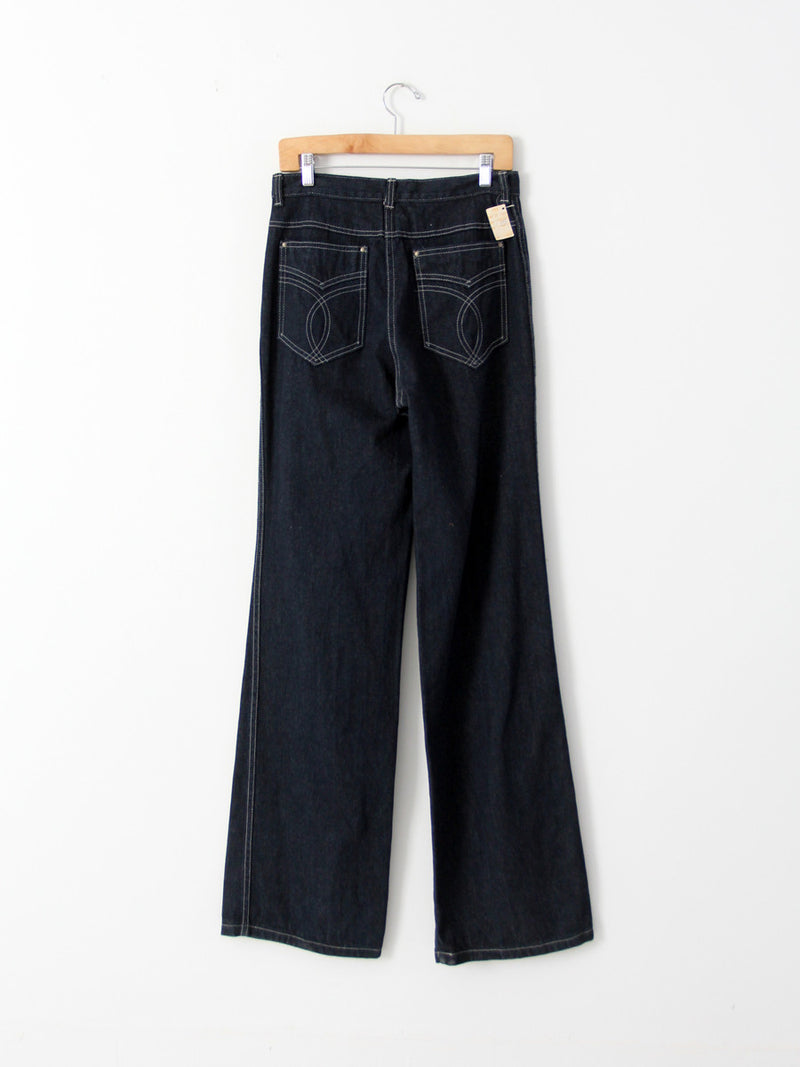 vintage 70s Yes wide leg denim jeans, 30 x 35