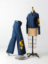 Antonio Guiseppe embroidered denim suit circa 1970