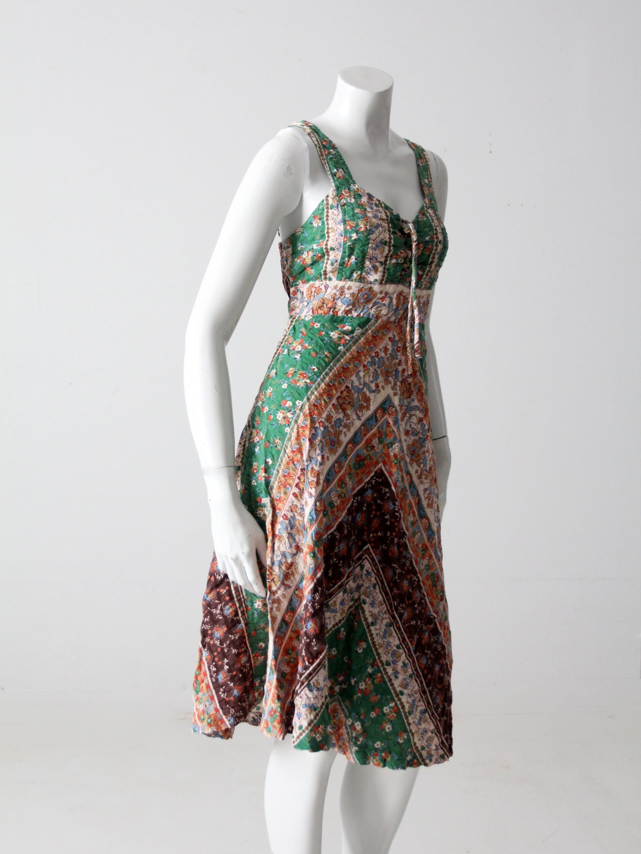 vintage 70s boho floral dress