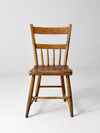 antique plank seat farmhouse chair