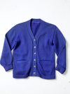 vintage blue cardigan sweater