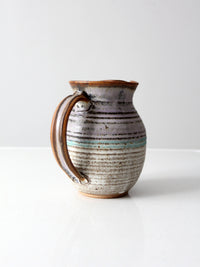 vintage studio pottery pitcher