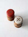 mid-century wood salt & pepper shaker set