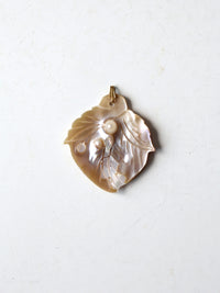 vintage mother of pearl pendant