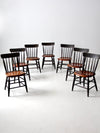 antique plank seat chairs,  set of 7