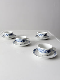 vintage Porsgrund porcelain tea cup and saucer sets