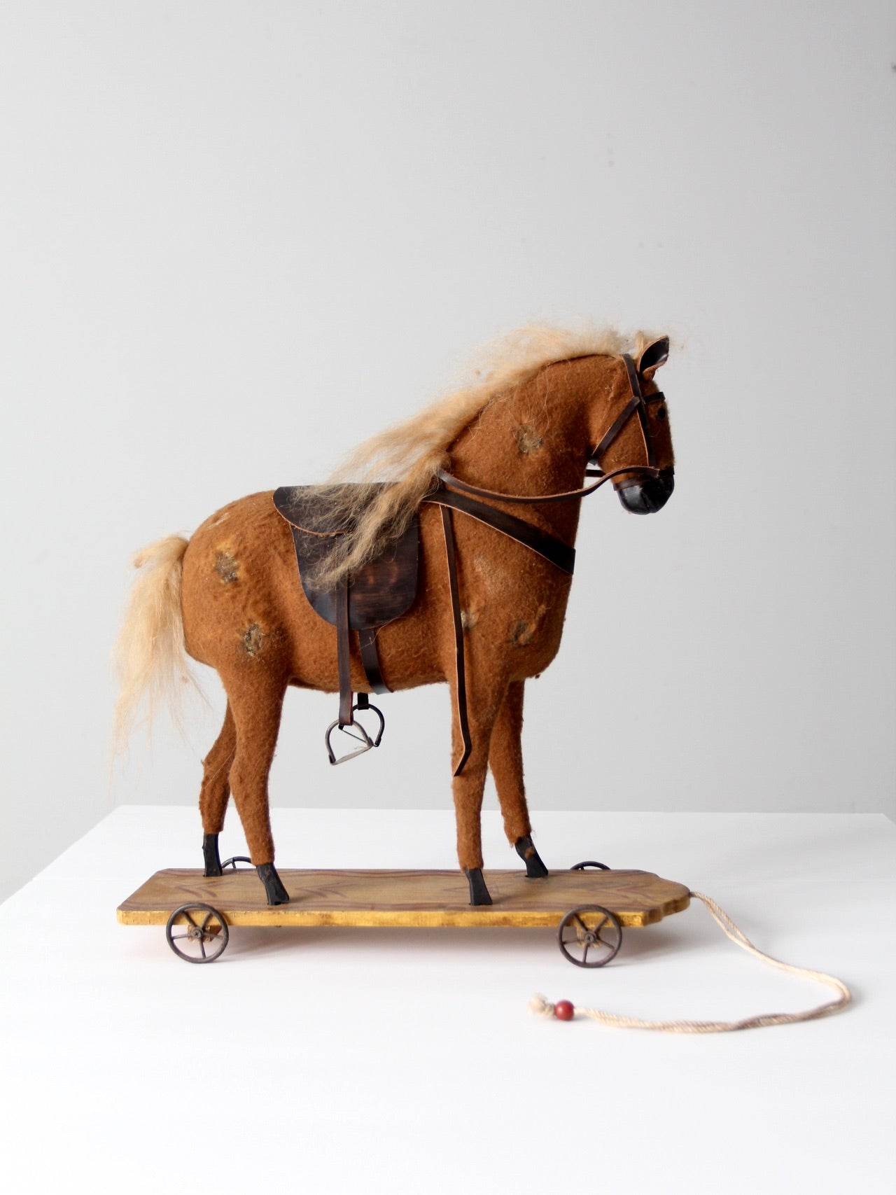 antique horse pull toy