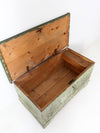 antique flat top wooden trunk