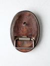 vintage tooled leather buckle
