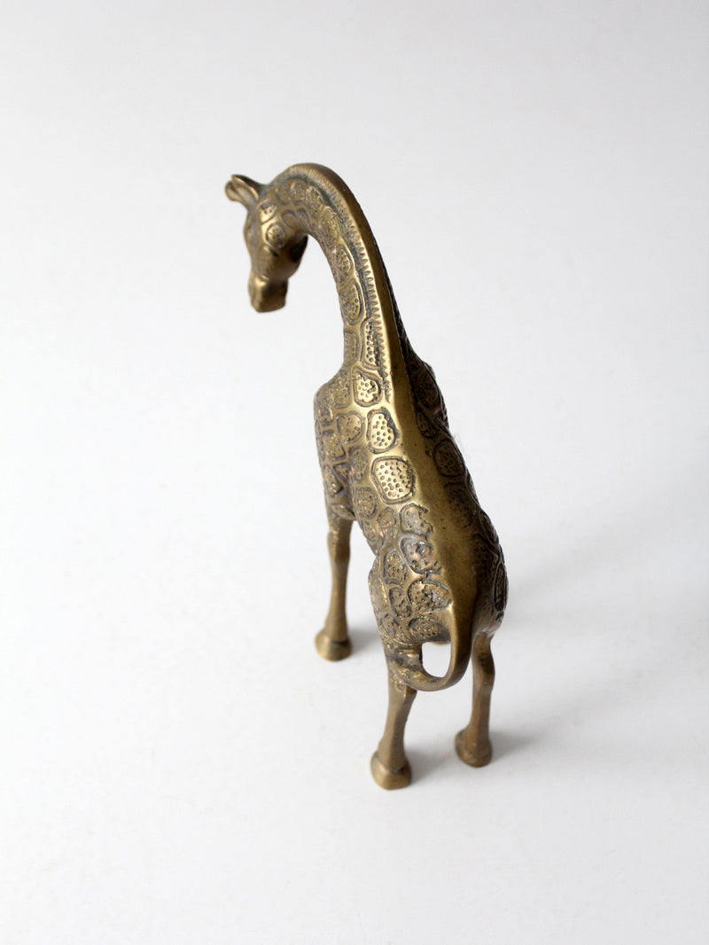 mid-century brass giraffe