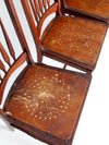 antique wooden dining chairs set/4