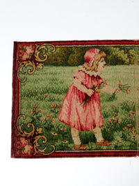antique woven tapestry wall hanging
