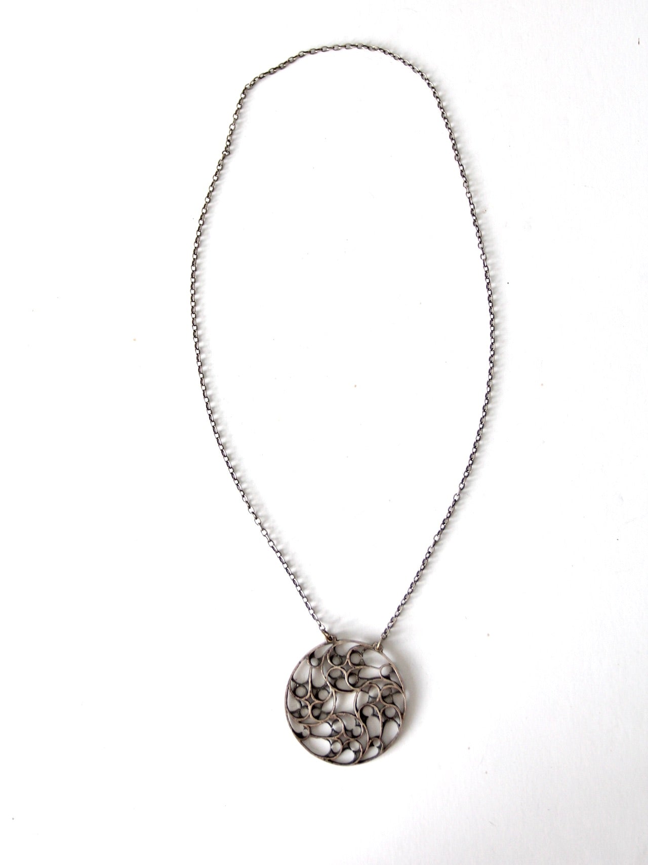 vintage modernist pendant necklace