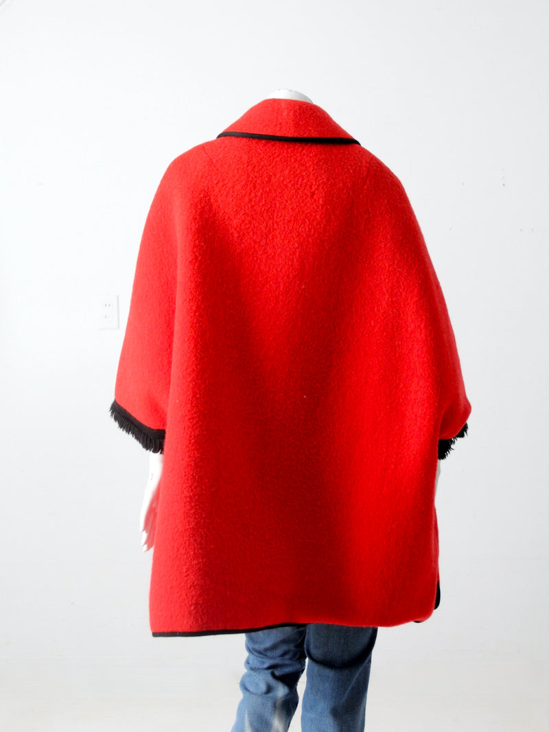vintage Loden cape coat