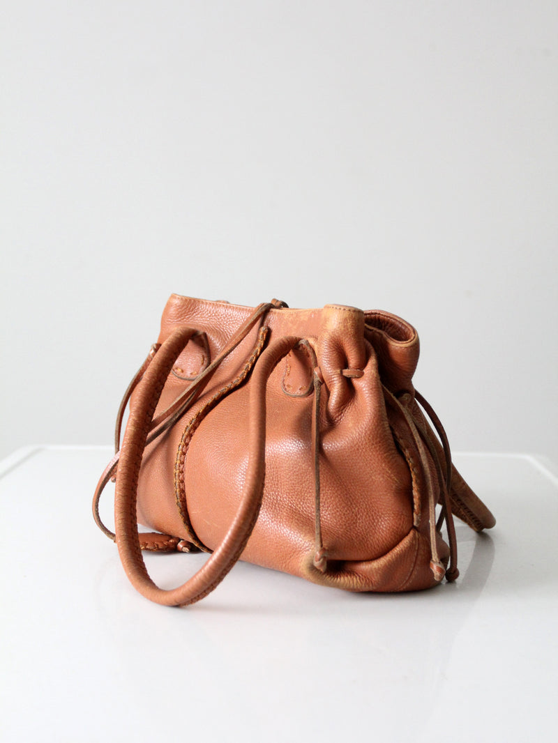 vintage leather handbag by Carlos Falchi