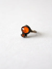 vintage amber statement ring