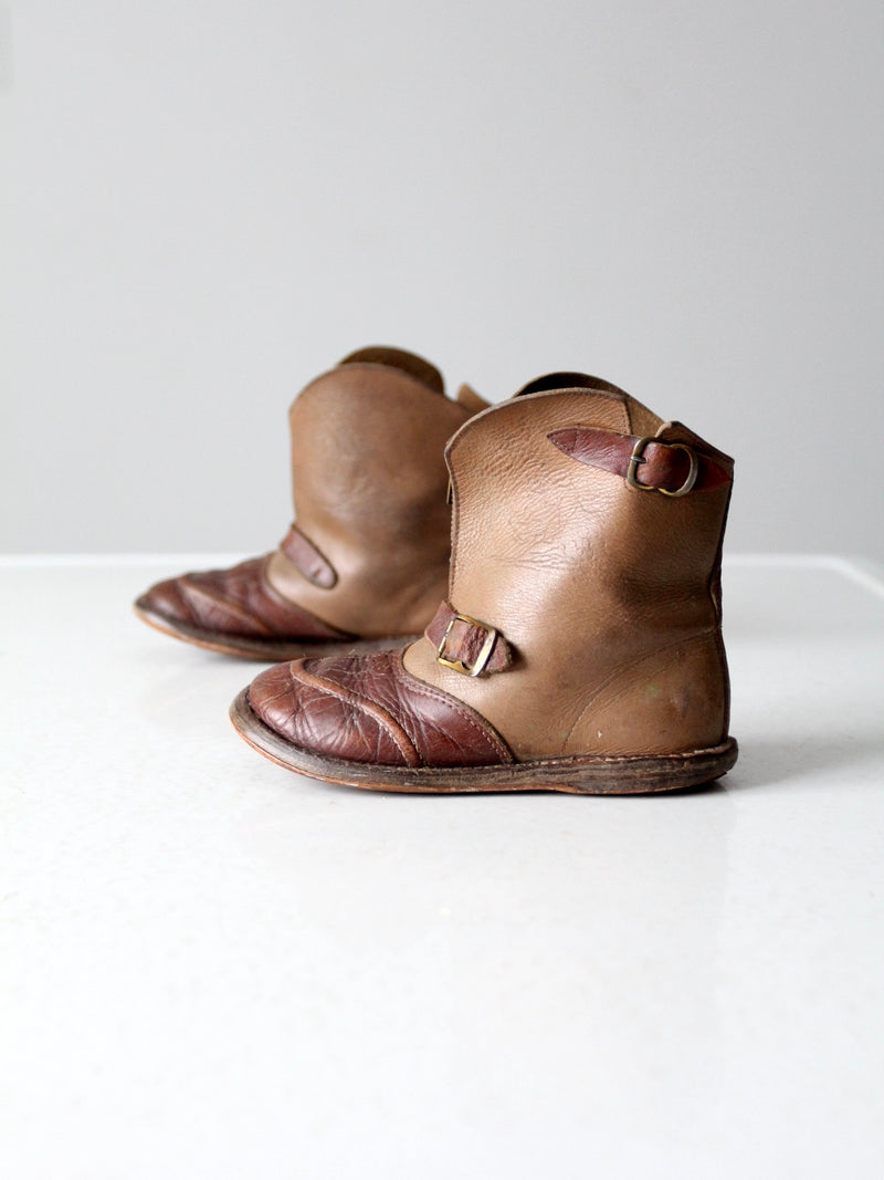 vintage 50s kid's embossed cowboy boots