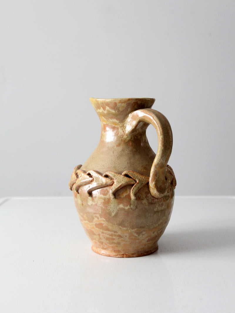 vintage studio pottery pitcher