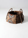 antique painted bark basket