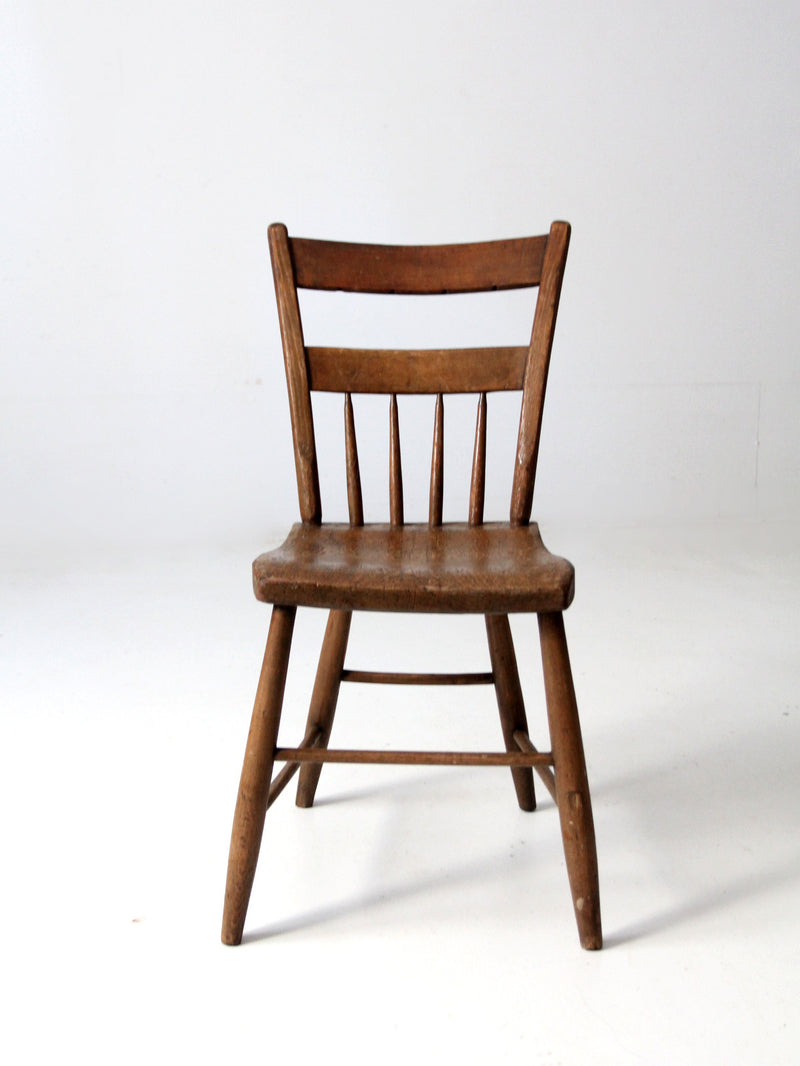 antique plank seat chair