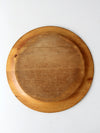 vintage Norwegian hand painted wood plate