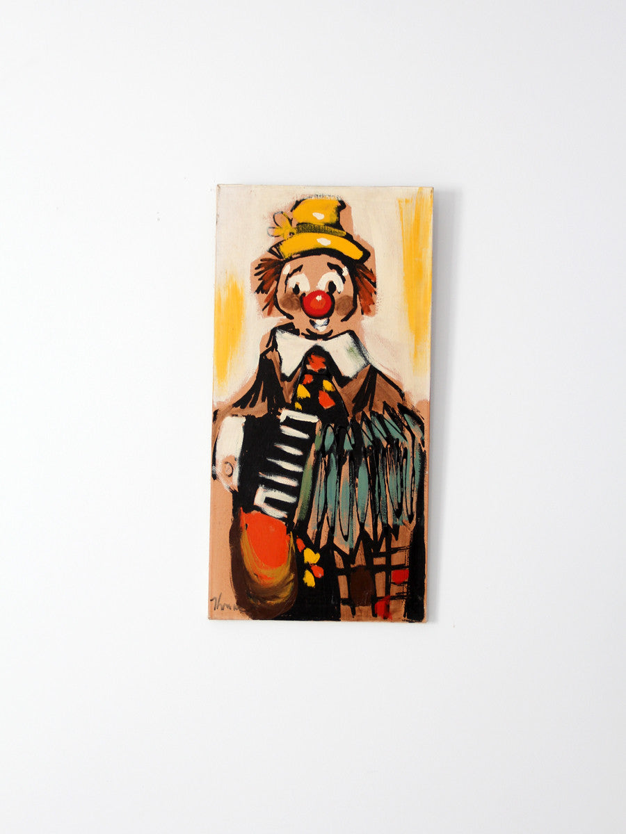 vintage clown painting