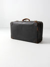 vintage black leather suitcase circa 1930s