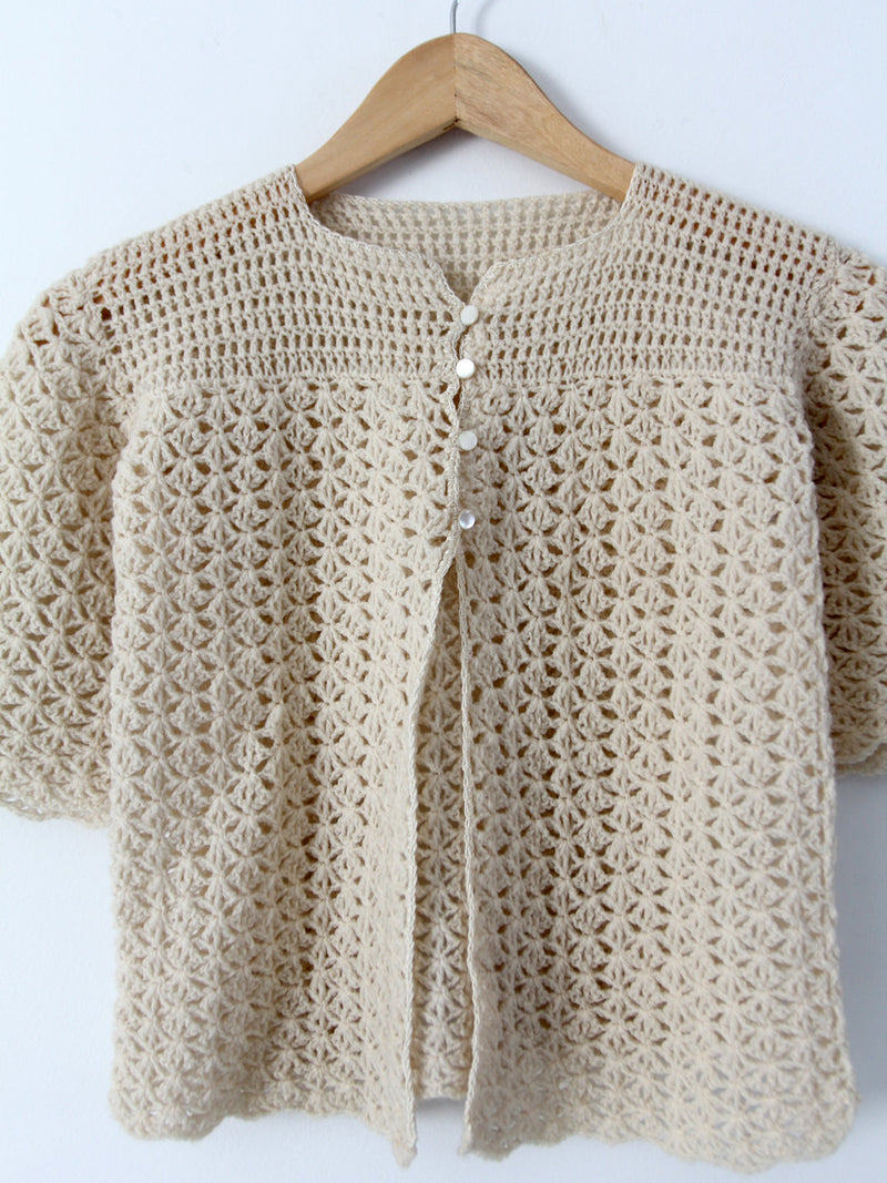 vintage 20s crotchet cardigan – 86 Vintage