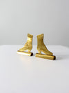 antique brass mantle ornament pair