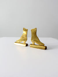 antique brass mantle ornament pair