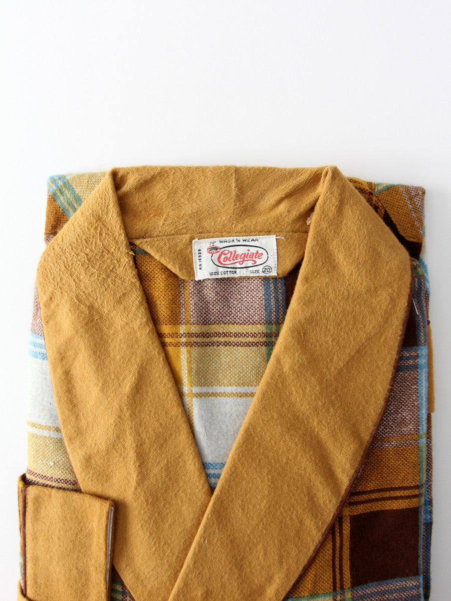 vintage 60s Collegiate children's robe, new old stock