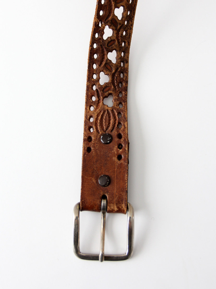 vintage 70s leather belt – 86 Vintage
