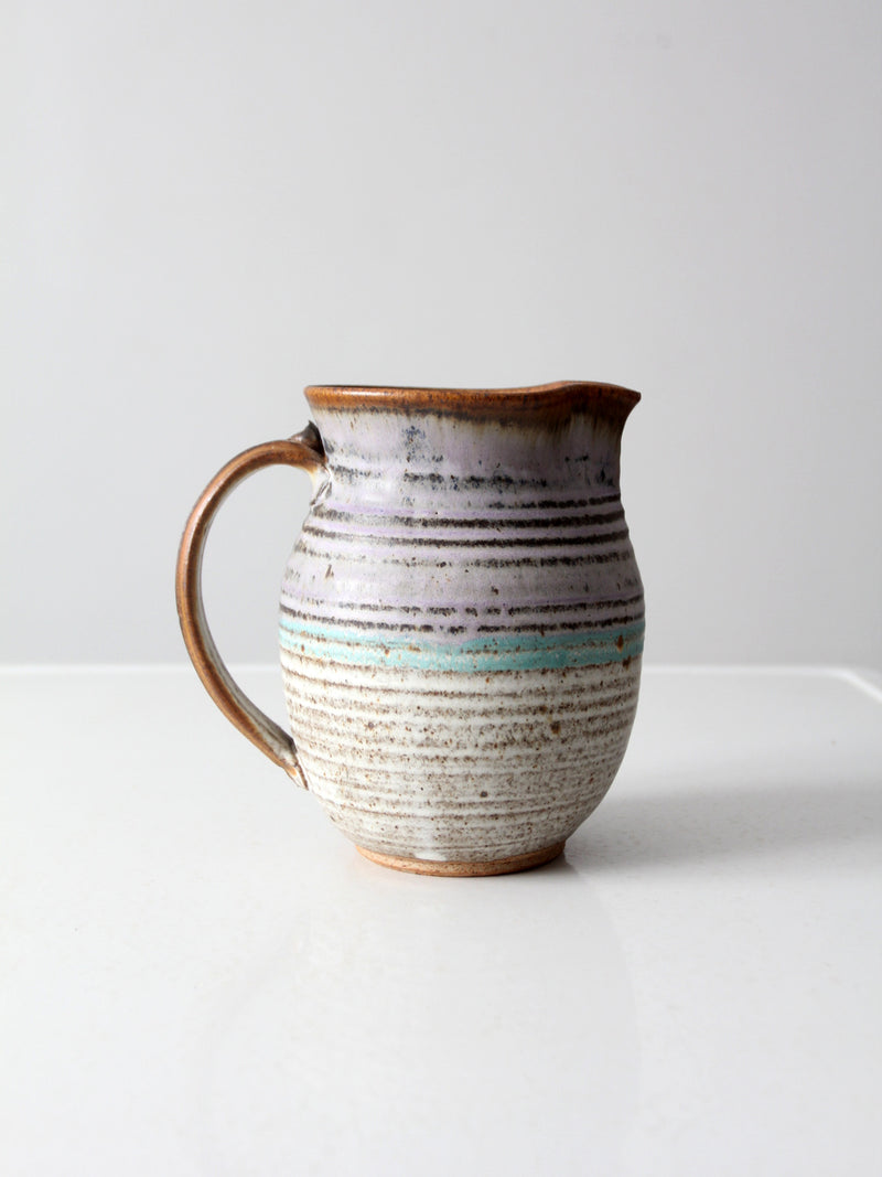 vintage studio pottery pitcher