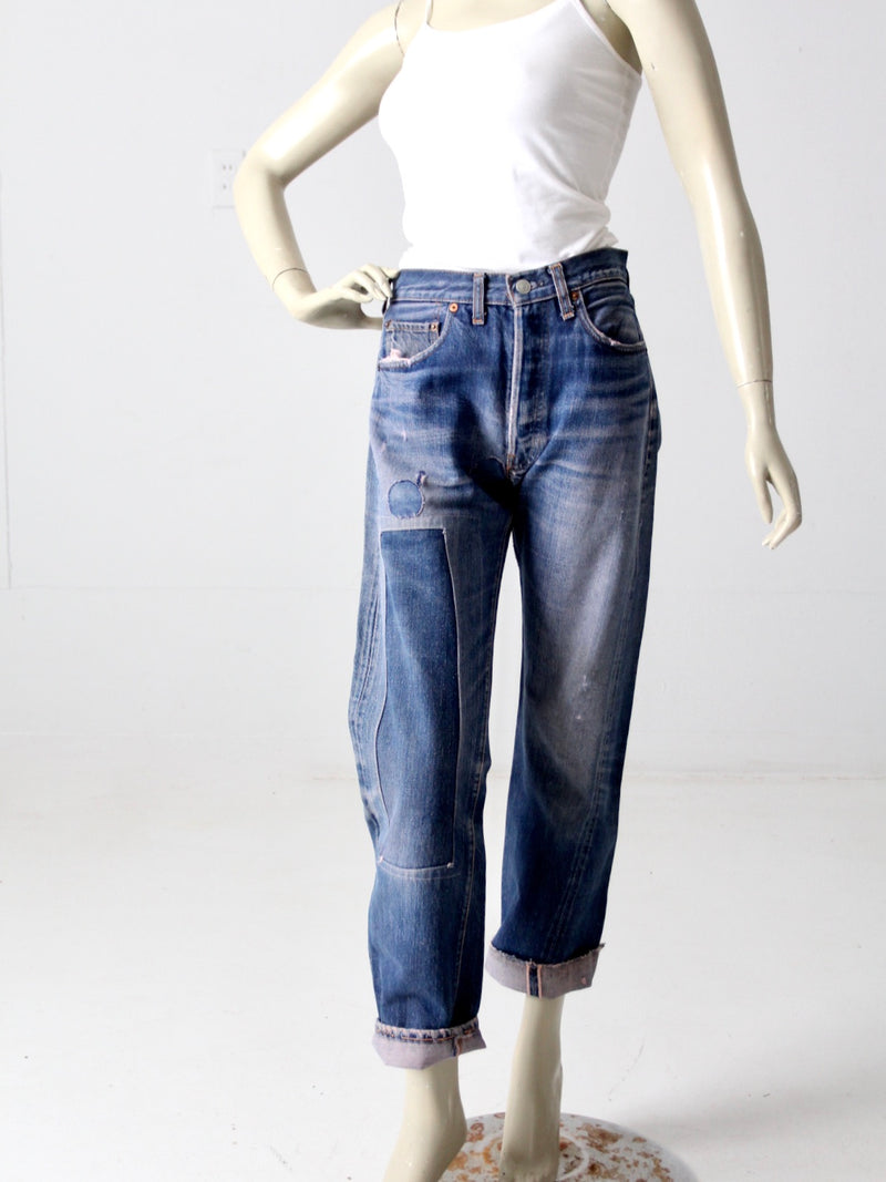 vintage patched Levi's 501 Big E jeans 29 x 29