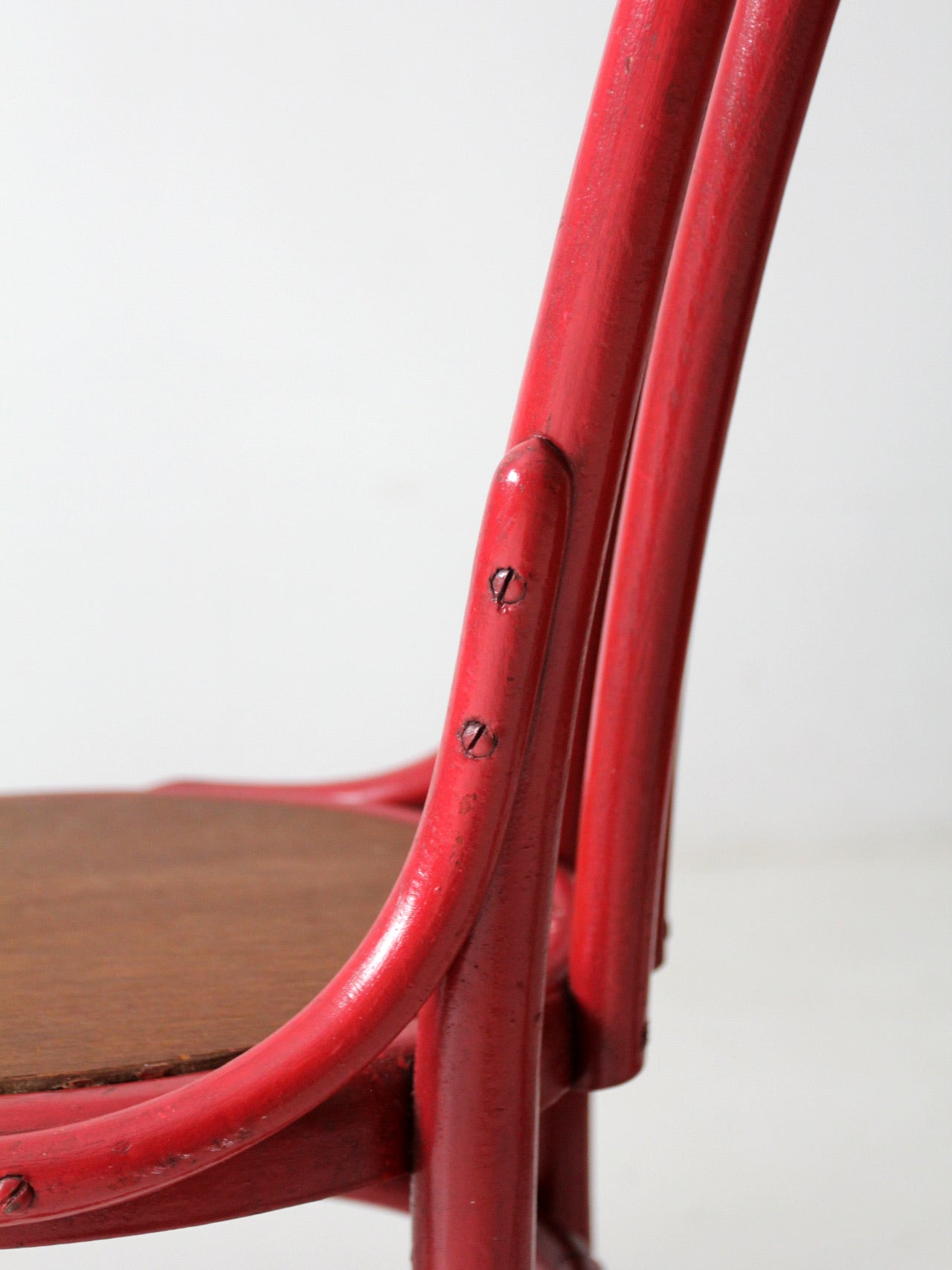 vintage red bentwood chairs set of 4