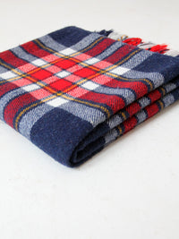 vintage plaid throw blanket