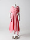 vintage 70s chiffon handkerchief dress